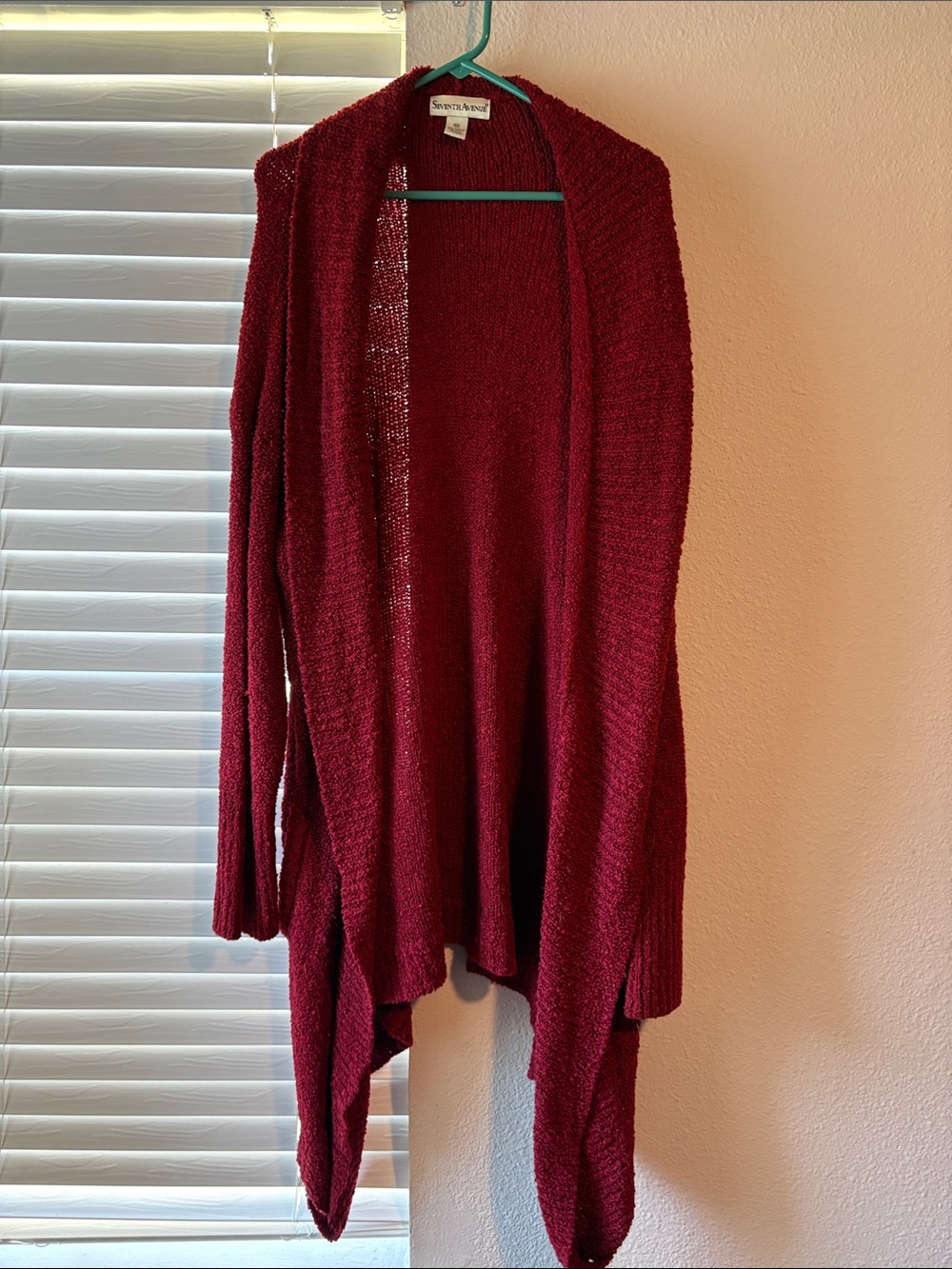 Seventh Avenue Open Front Cardigan in Red 3X